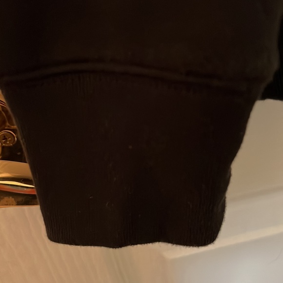 J Crew BL250 Black Gold Wide-Botton Sweatshirt w/ Green Plaid - Size Small - Picture 6 of 7